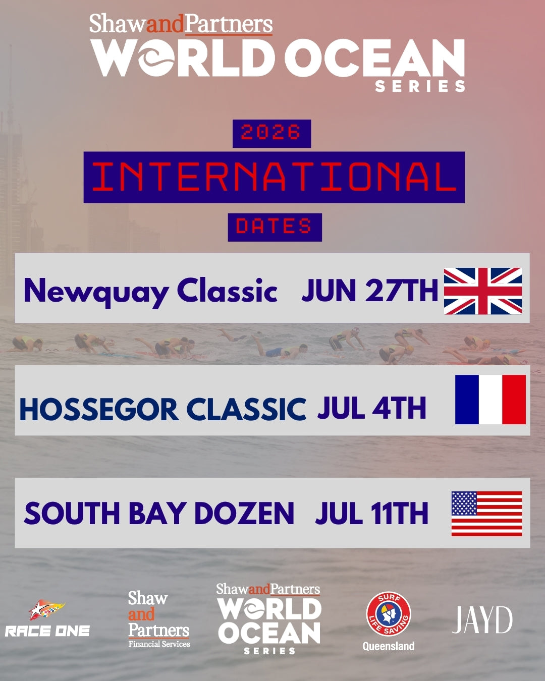 2026/2027 Shaw and Partners World Ocean Series is back! - Announcement of the 2026 International dates