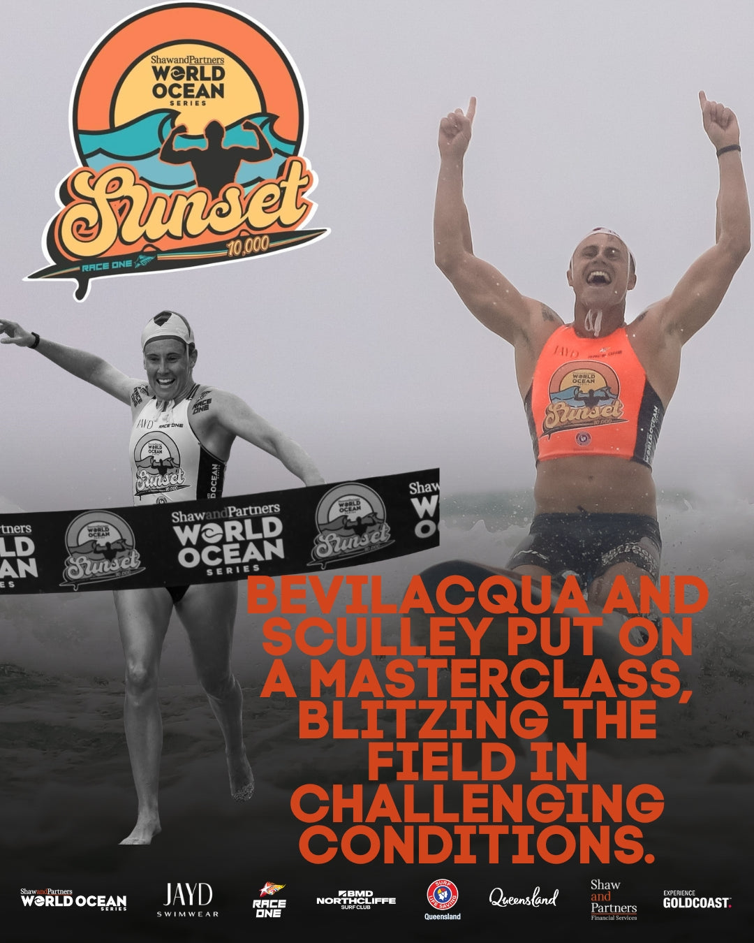 SHAW AND PARTNERS WORLD OCEAN SERIES SUNSET 10,000 - Matt Bevilacqua and Hannah Sculley take out the iron races in crazy conditions
